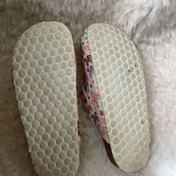 Bioline girls multi color butterflies prints clogs EUR Size 33 US youth 1.5 - Picture 7 of 9